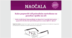 Desktop Screenshot of pogledbeznaocala.com